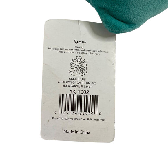 KLEPTOCAT *NEW* Teal Green Papu Plush Patio Cat Good Stuff Stuffed Animal Small - Picture 9 of 9